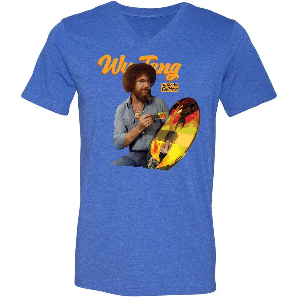 Unisex V-Neck T-Shirt - 14APS857 - Heather True Royal - 14