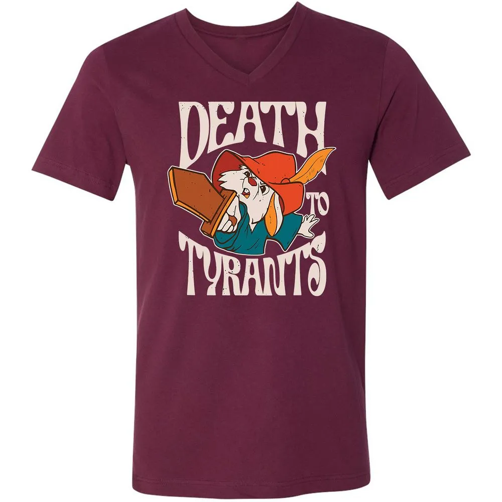 Unisex V-Neck T-Shirt - HLSQTFQ3 - Maroon - 6