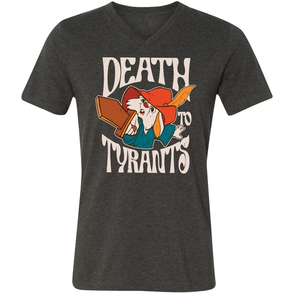 Unisex V-Neck T-Shirt - HLSQTFQ3 - Dark Grey Heather - 8