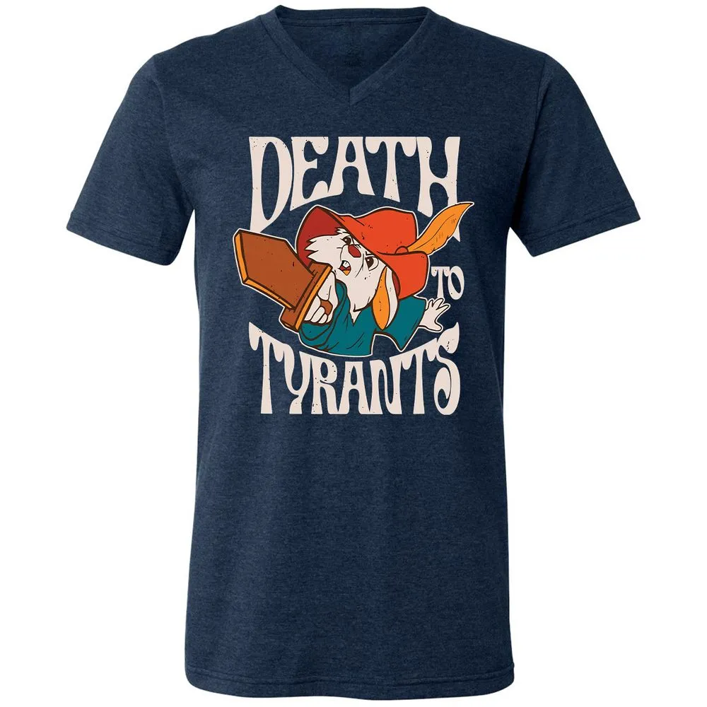 Unisex V-Neck T-Shirt - HLSQTFQ3 - Heather Navy - 15