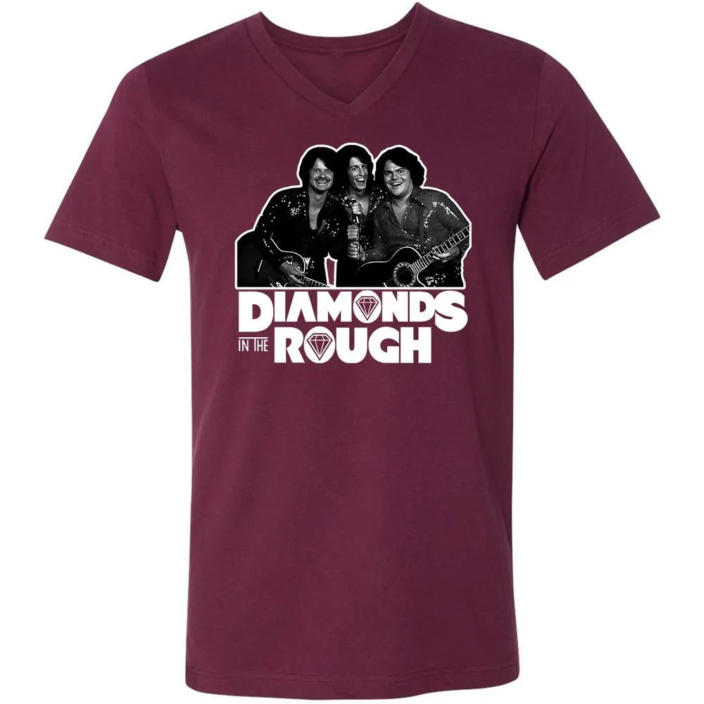 Unisex V-Neck T-Shirt - ZE7E2WJS - Maroon - 6
