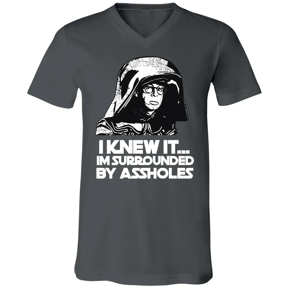Surrounded By Assholes Unisex V-Neck T-Shirt - 4