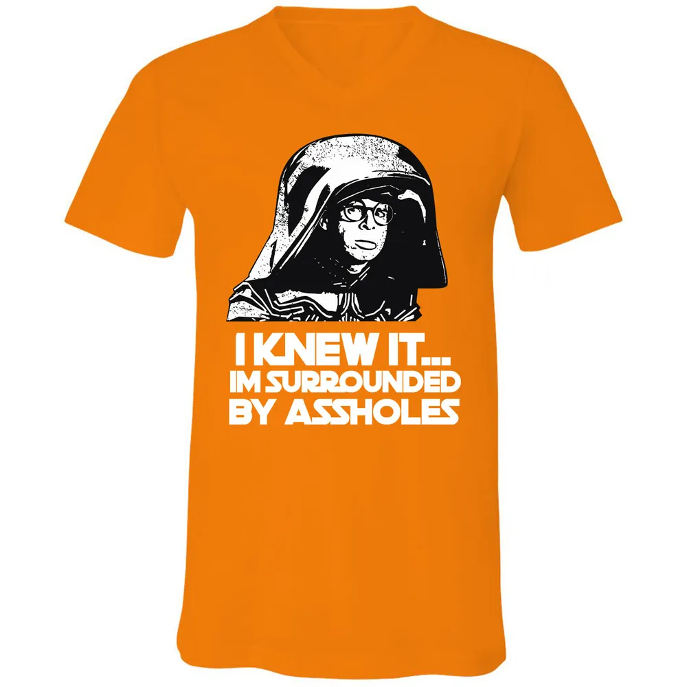 Surrounded By Assholes Unisex V-Neck T-Shirt - 3
