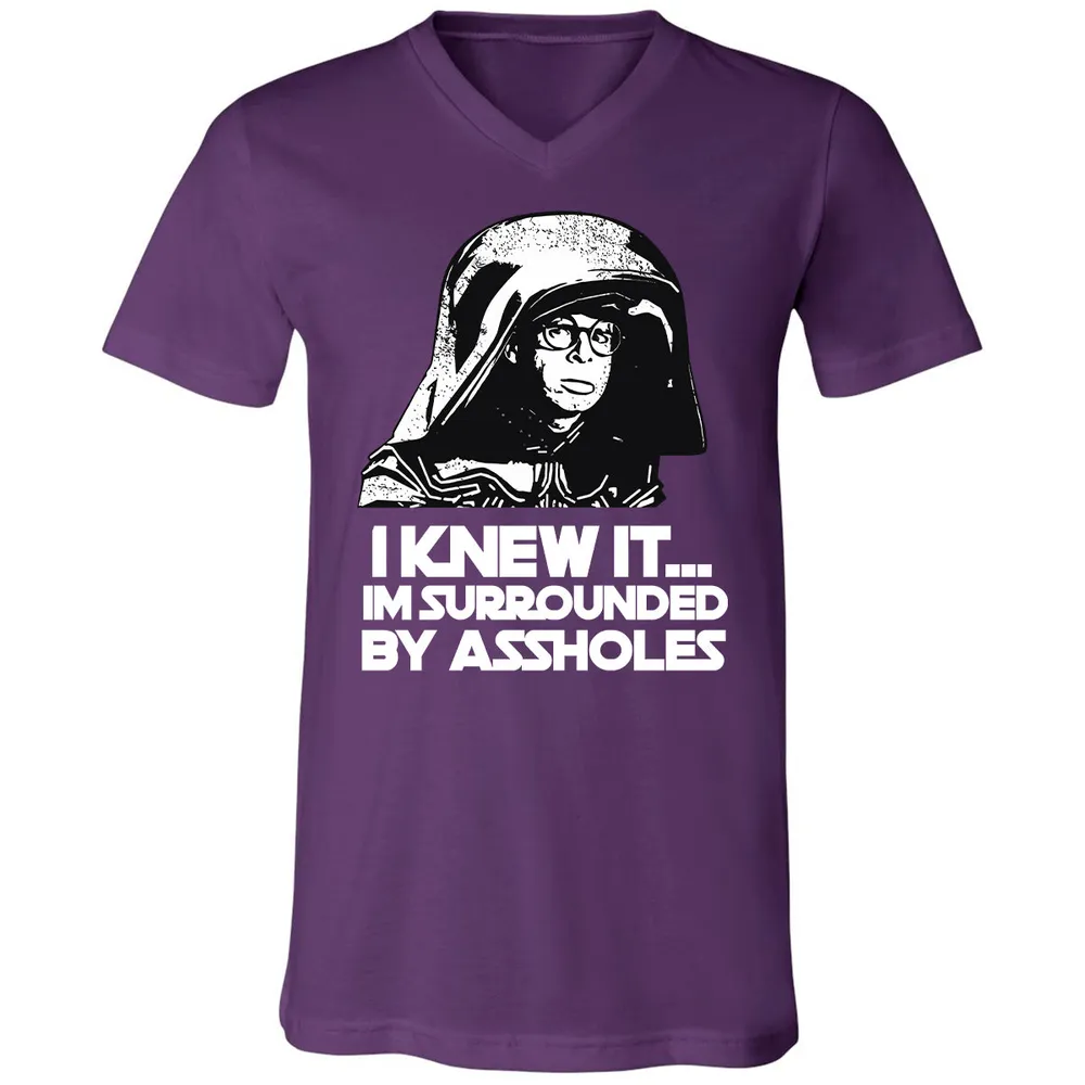 Surrounded By Assholes Unisex V-Neck T-Shirt - 15