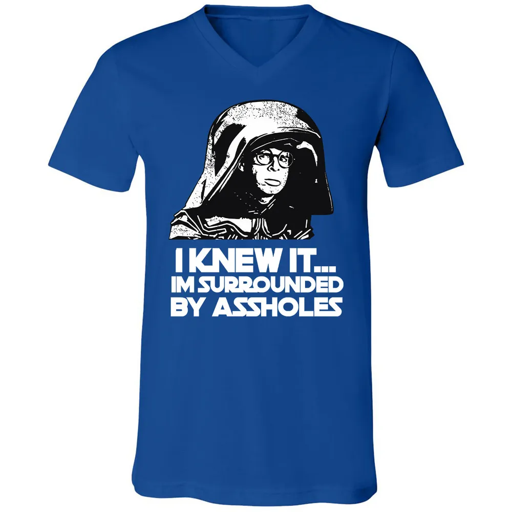 Surrounded By Assholes Unisex V-Neck T-Shirt - 11