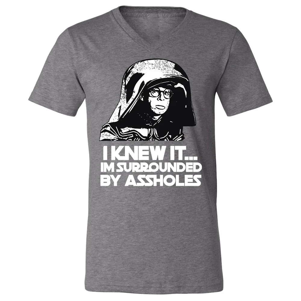 Surrounded By Assholes Unisex V-Neck T-Shirt - 5