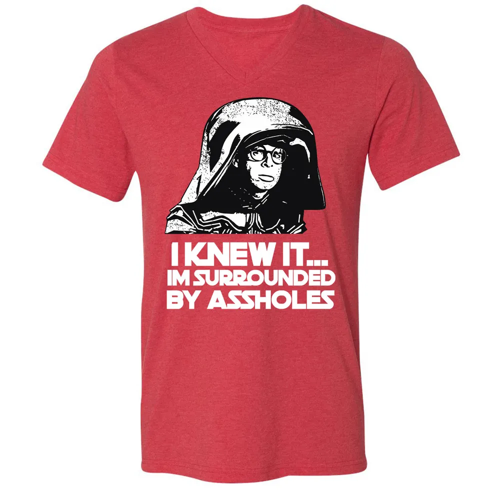 Surrounded By Assholes Unisex V-Neck T-Shirt - 8