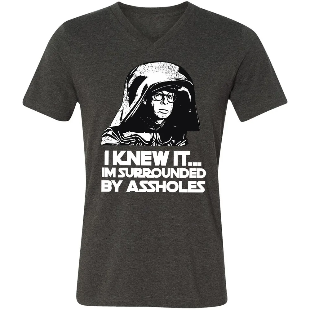 Surrounded By Assholes Unisex V-Neck T-Shirt - 14