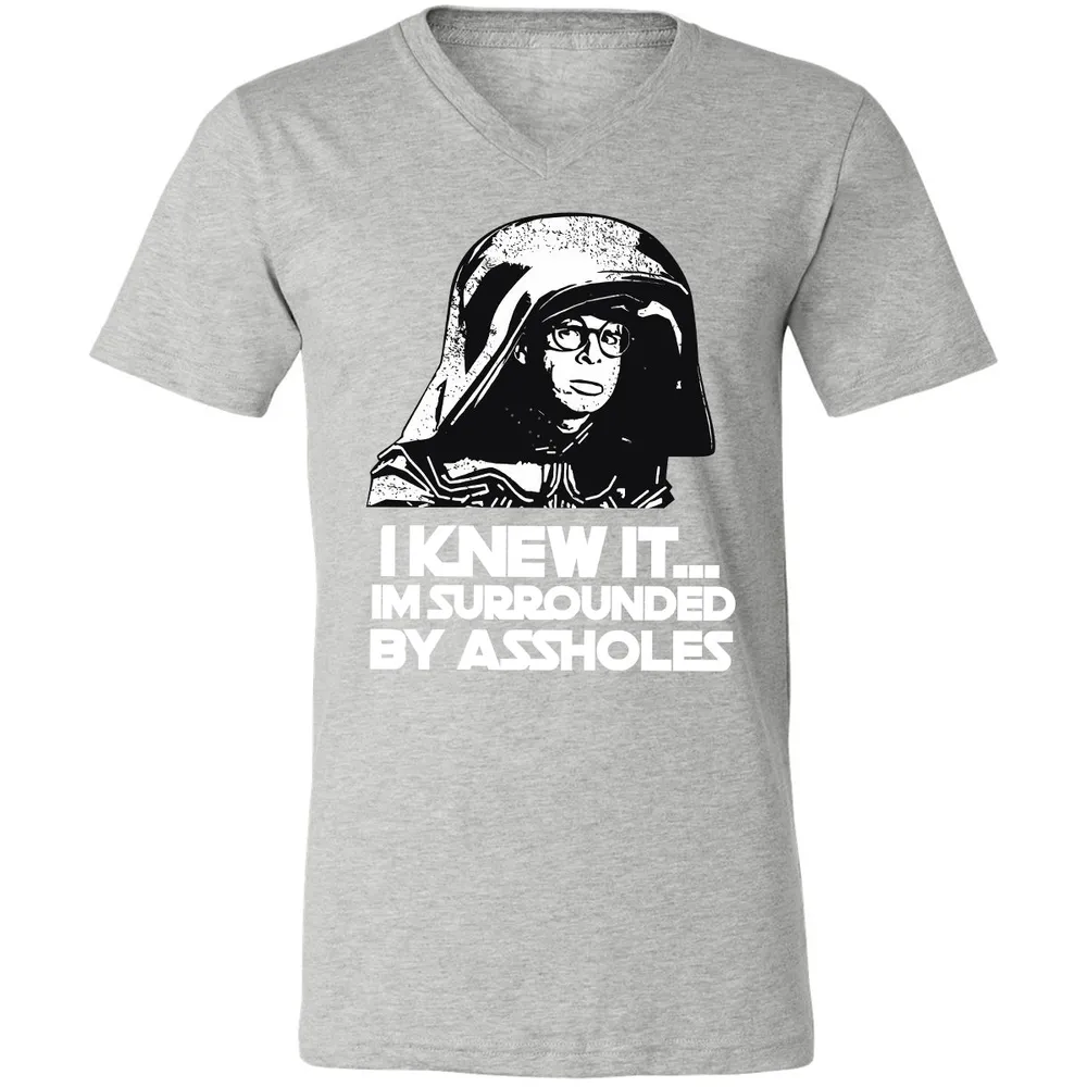 Surrounded By Assholes Unisex V-Neck T-Shirt - 13