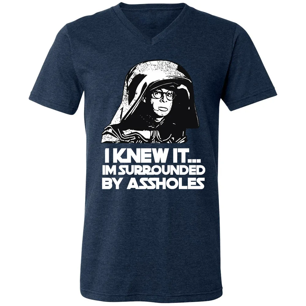 Surrounded By Assholes Unisex V-Neck T-Shirt - 7
