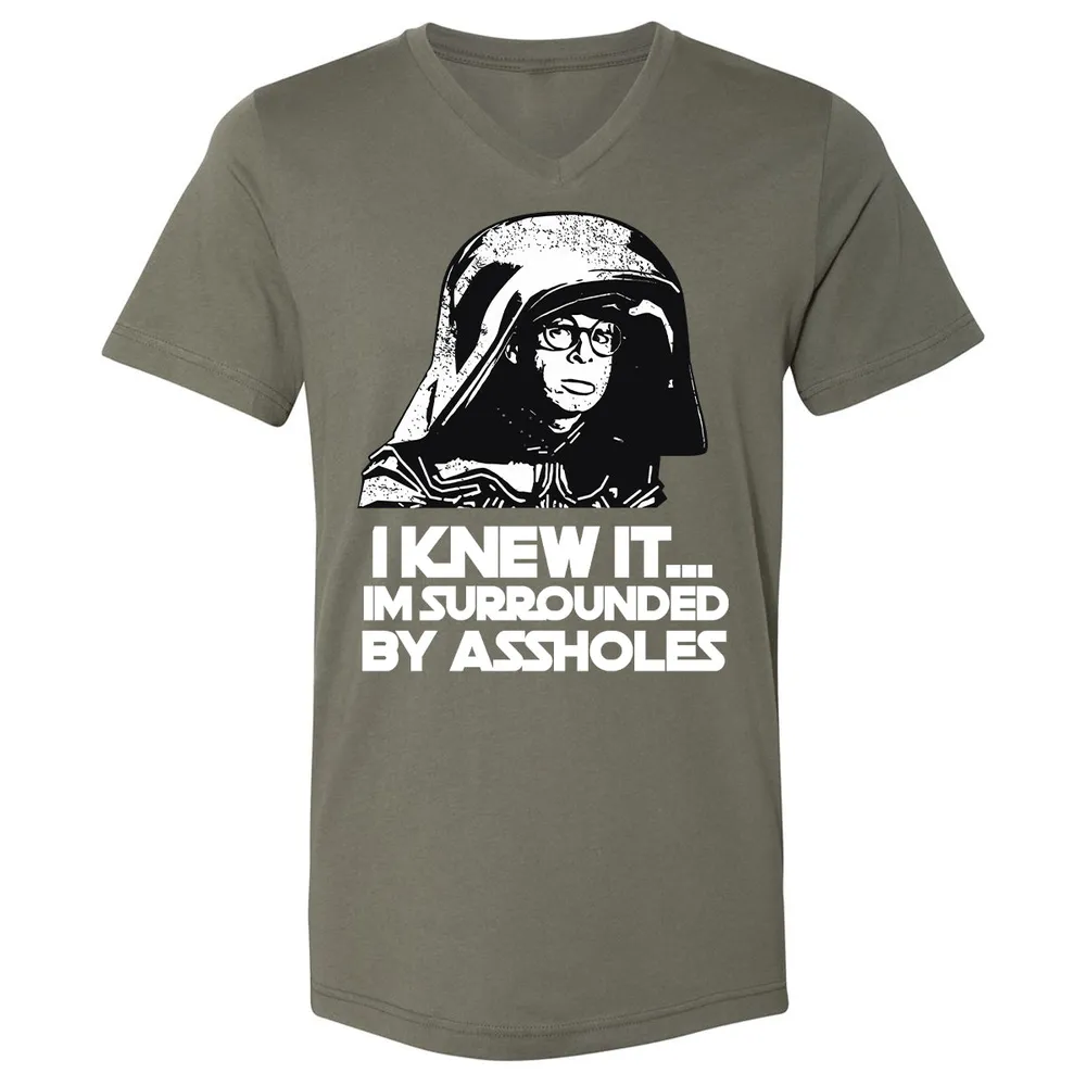 Surrounded By Assholes Unisex V-Neck T-Shirt - 2