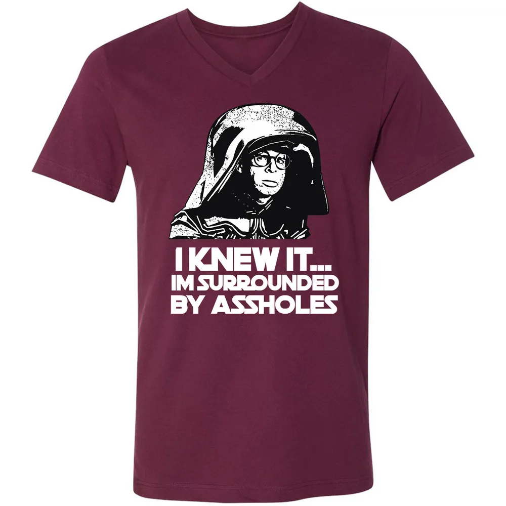 Surrounded By Assholes Unisex V-Neck T-Shirt - 12