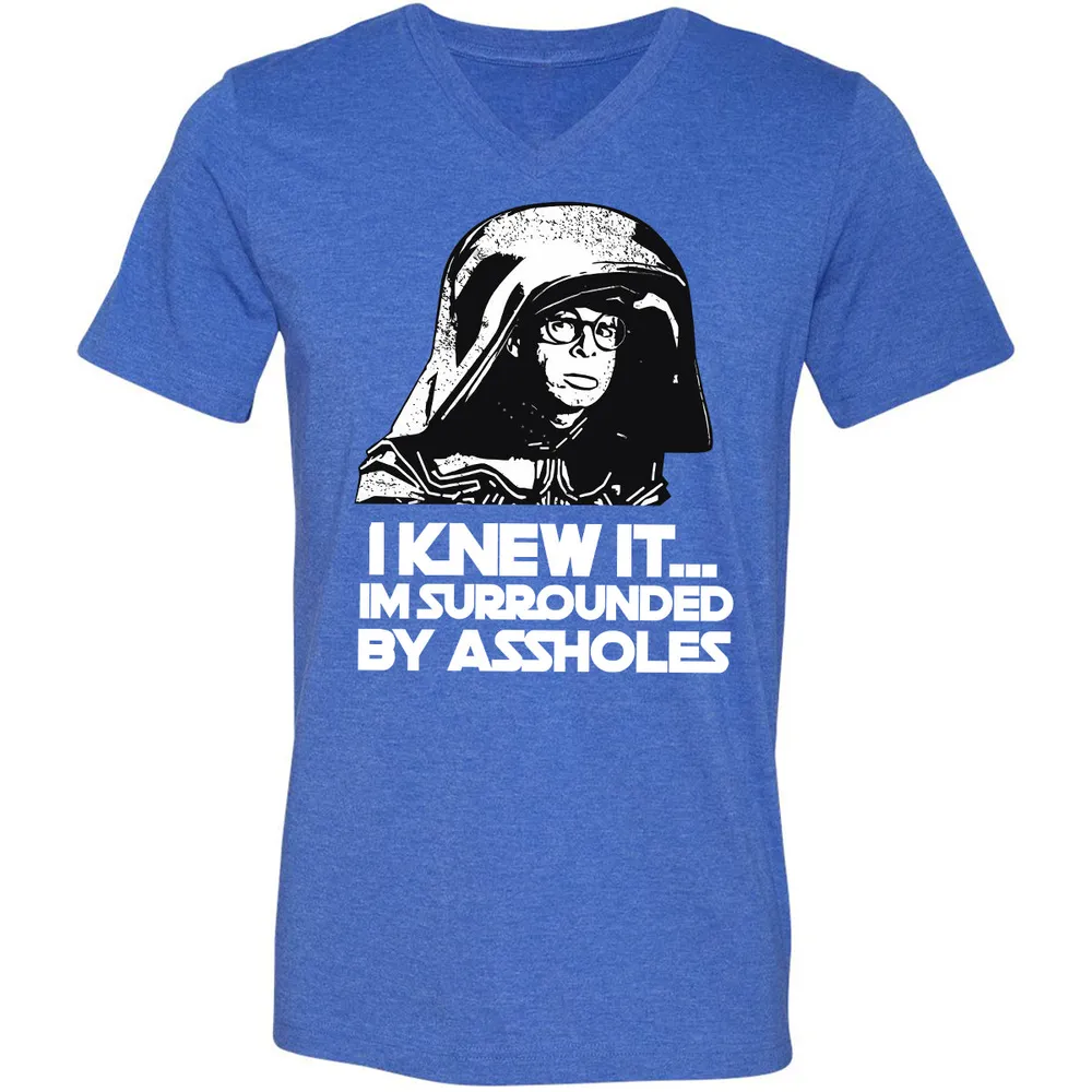 Surrounded By Assholes Unisex V-Neck T-Shirt - 6