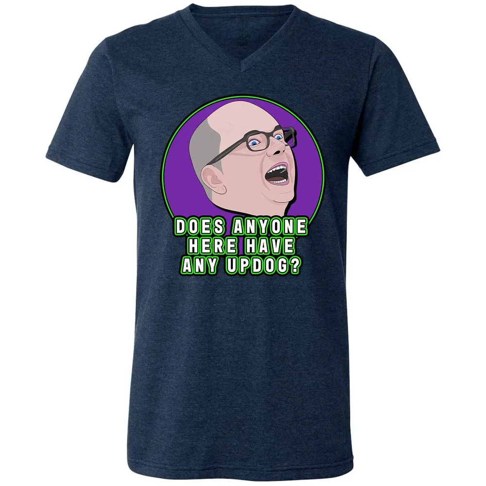 Unisex V-Neck T-Shirt - AHR15F8X - Heather Navy - 15
