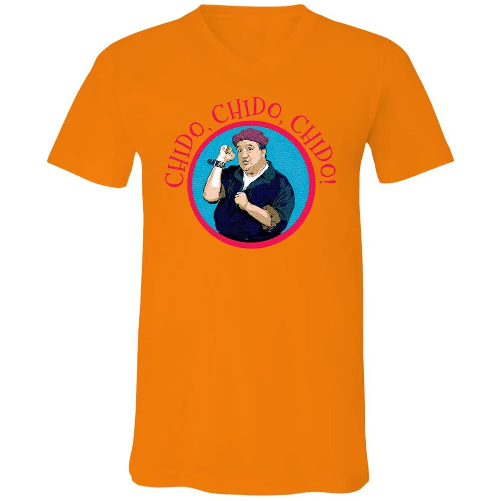 Unisex V-Neck T-Shirt - JVBUAUHU - Orange - 11