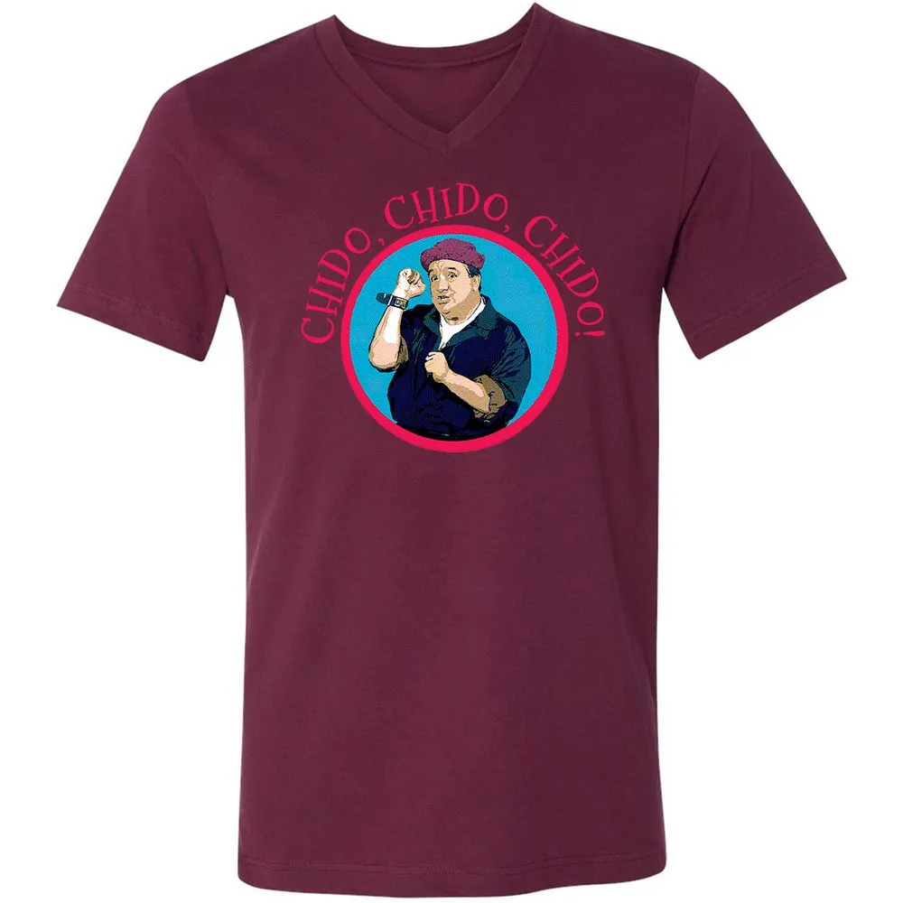 Unisex V-Neck T-Shirt - JVBUAUHU - Maroon - 6