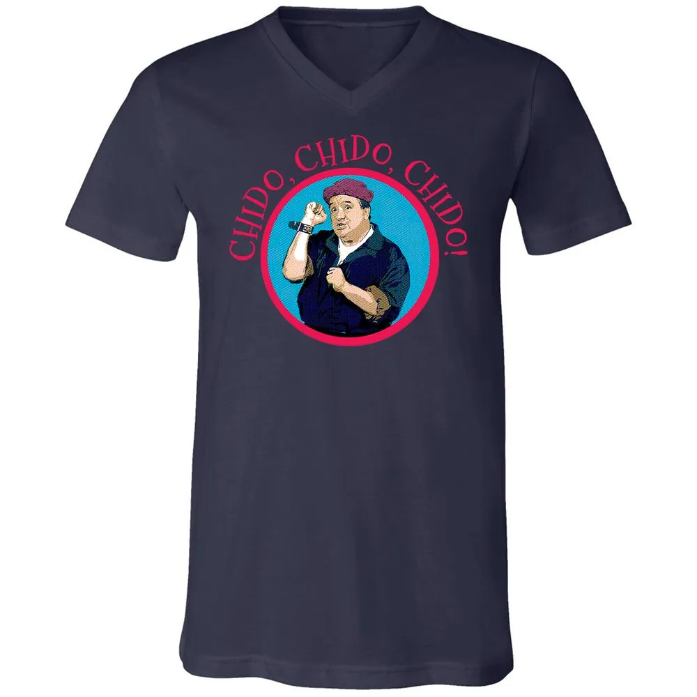 Unisex V-Neck T-Shirt - JVBUAUHU - Navy - 2