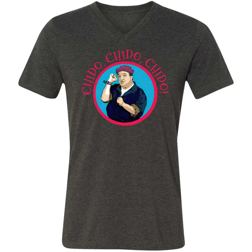 Unisex V-Neck T-Shirt - JVBUAUHU - Dark Grey Heather - 8