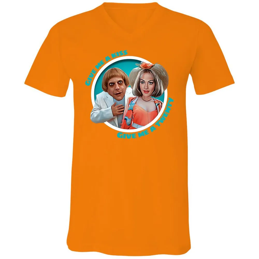 Unisex V-Neck T-Shirt - V1TWMYHN - Orange - 11