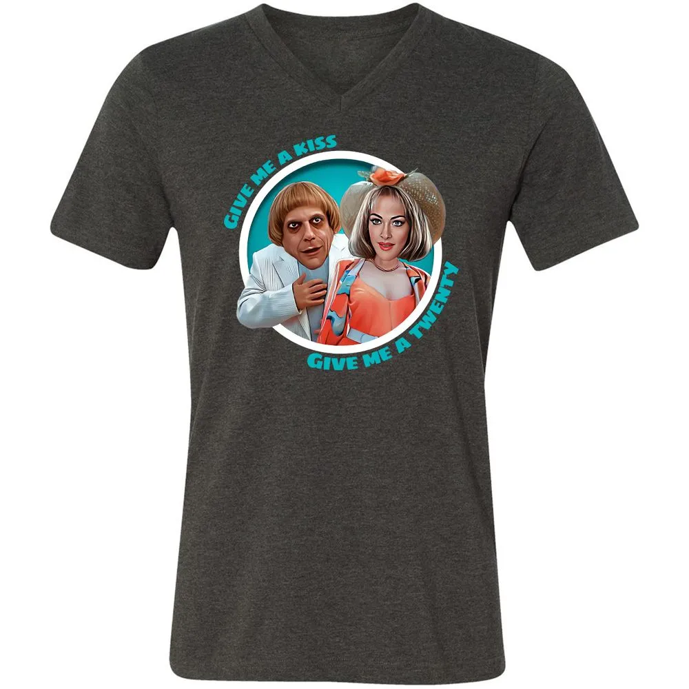 Unisex V-Neck T-Shirt - V1TWMYHN - Dark Grey Heather - 8