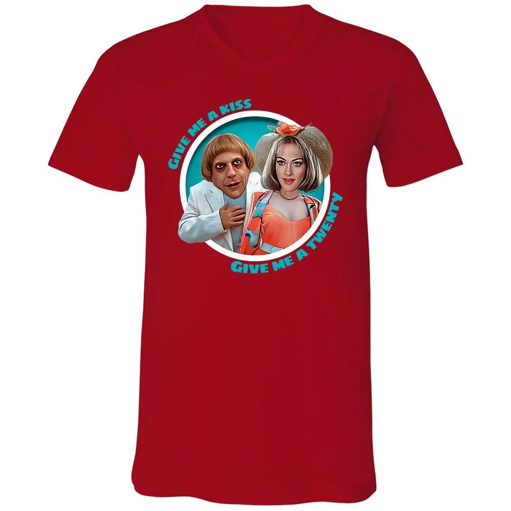 Unisex V-Neck T-Shirt - V1TWMYHN - Red - 3