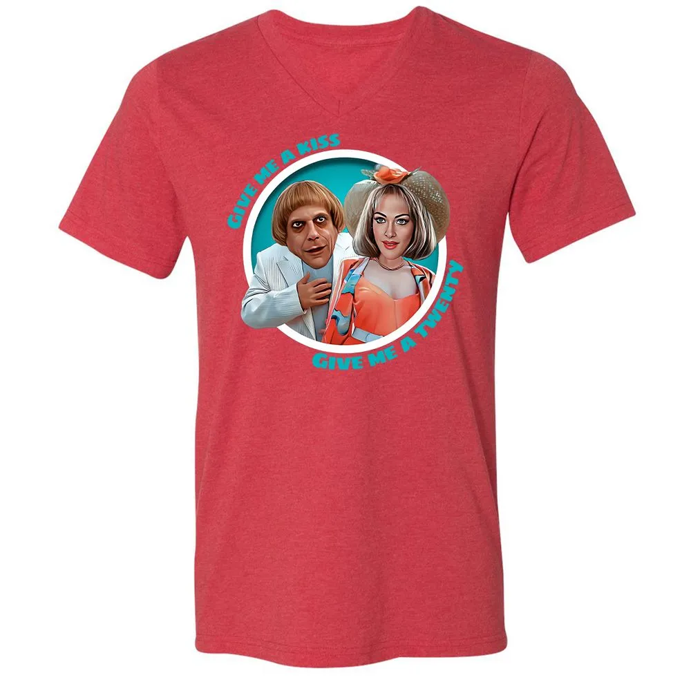 Unisex V-Neck T-Shirt - V1TWMYHN - Heather Red - 16