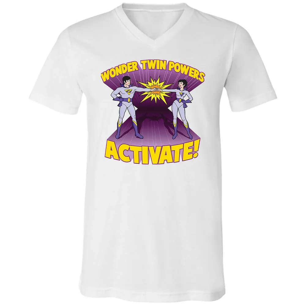 Unisex V-Neck T-Shirt - 9UG9WHZQ - White - 5