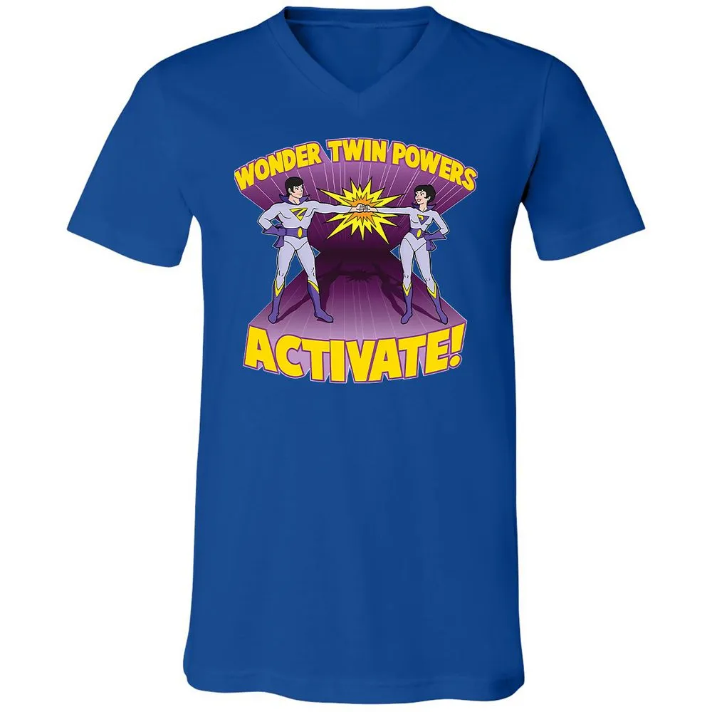 Unisex V-Neck T-Shirt - 9UG9WHZQ - True Royal - 4