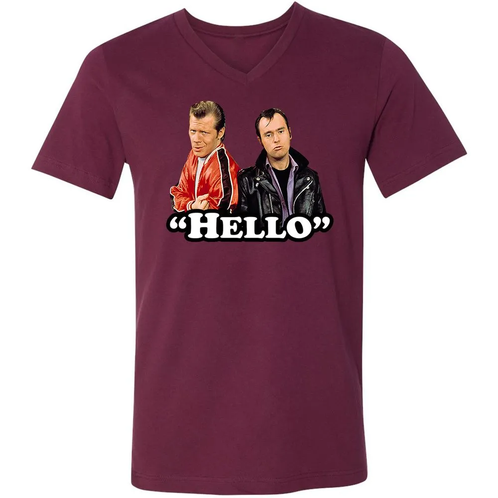 Unisex V-Neck T-Shirt - UYP9J2RM - Maroon - 6