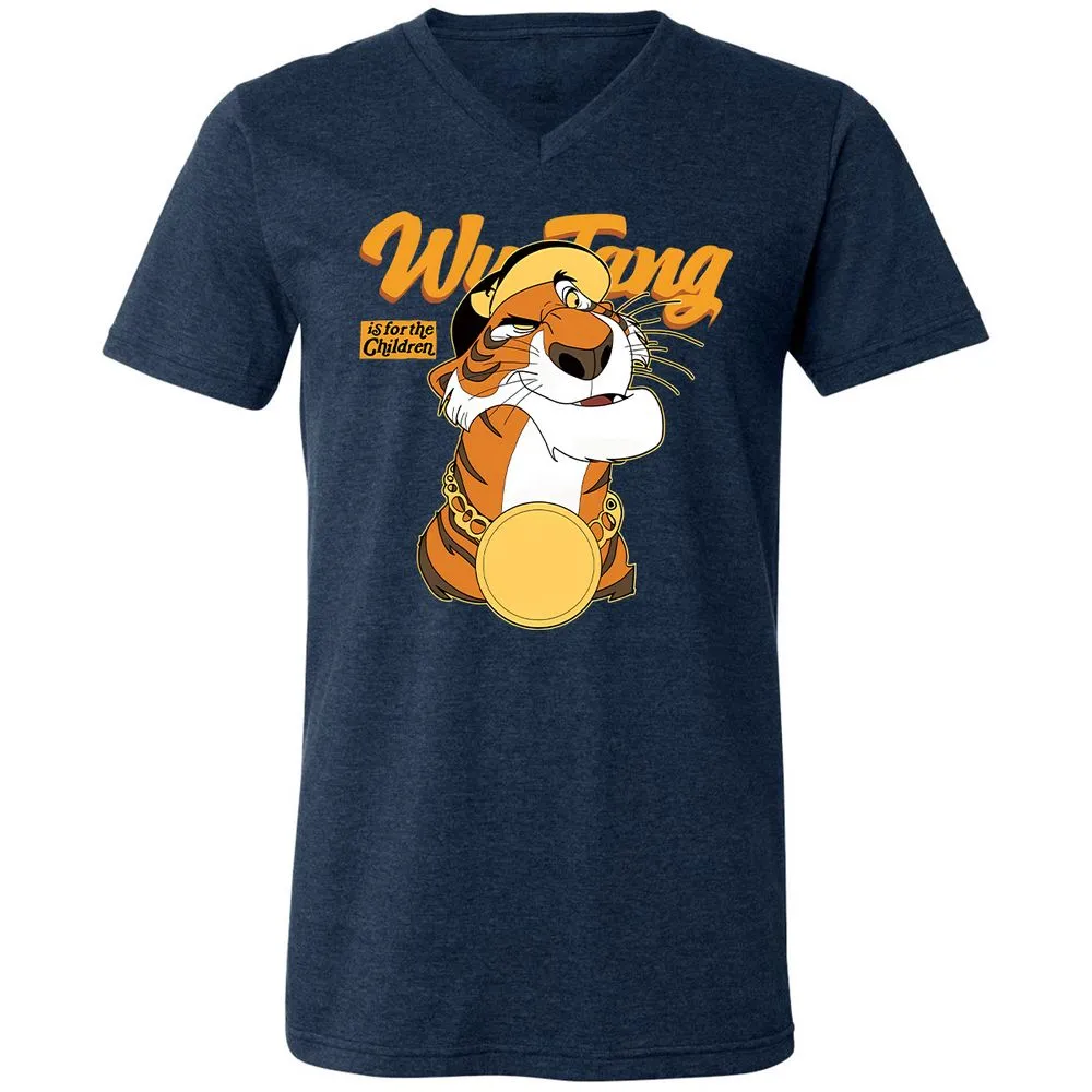 Unisex V-Neck T-Shirt - X3W12NF6 - Heather Navy - 15