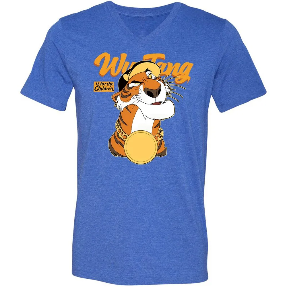 Unisex V-Neck T-Shirt - X3W12NF6 - Heather True Royal - 14