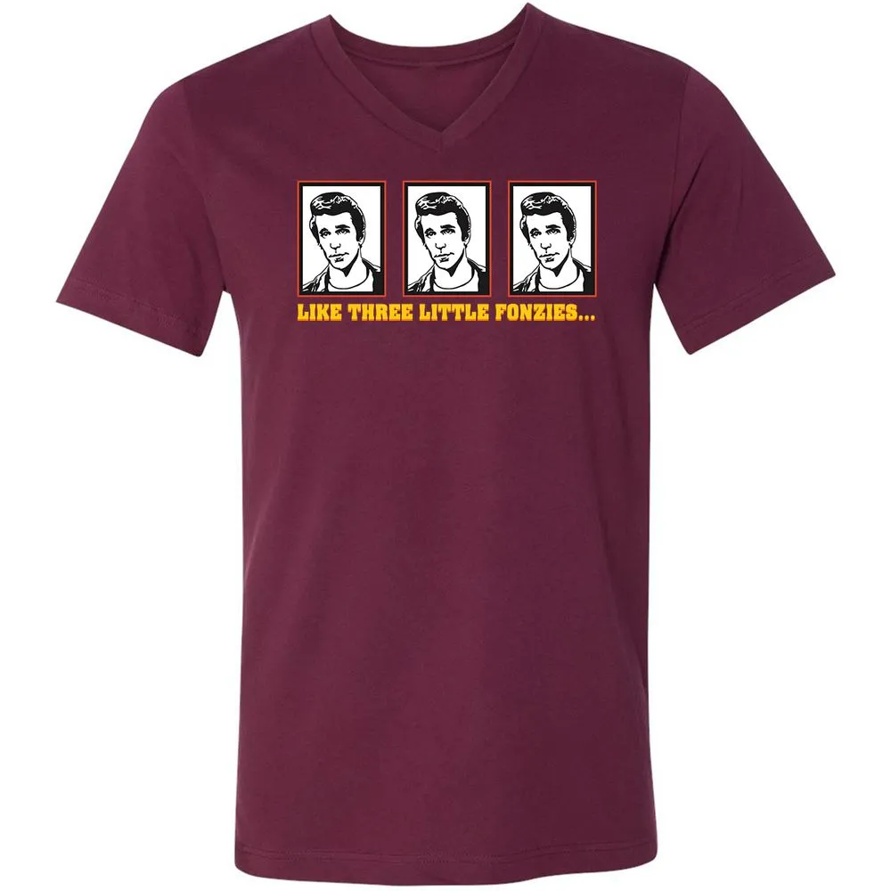 Unisex V-Neck T-Shirt - 62GSQDCQ - Maroon - 6