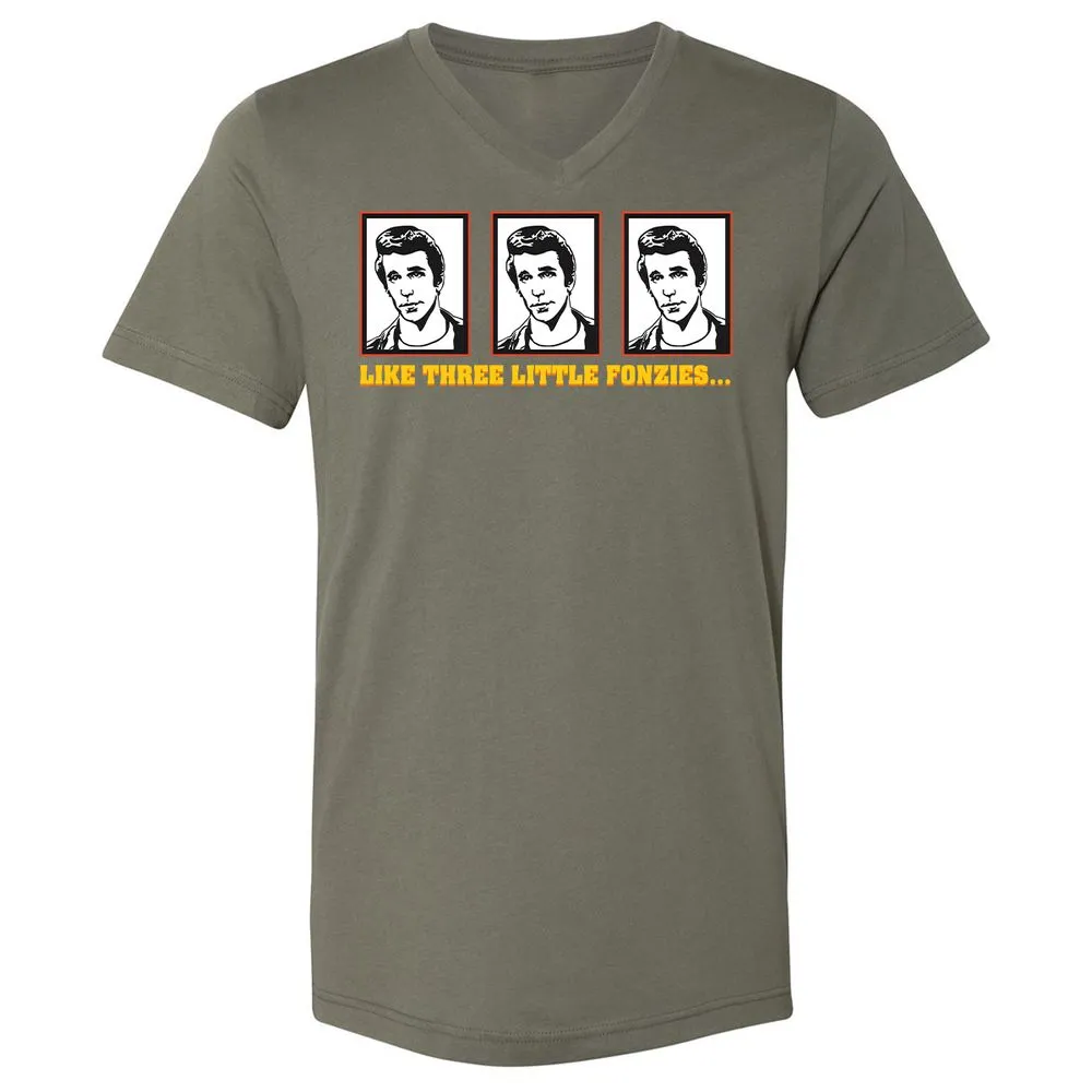 Unisex V-Neck T-Shirt - 62GSQDCQ - Military Green - 10