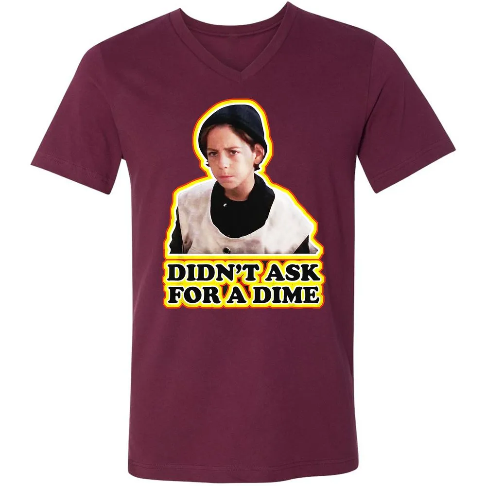 Unisex V-Neck T-Shirt - 267JMZM5 - Maroon - 6