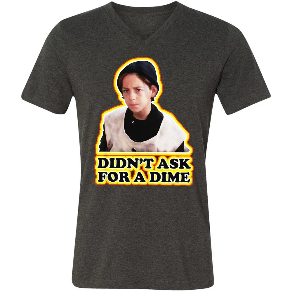 Unisex V-Neck T-Shirt - 267JMZM5 - Dark Grey Heather - 8