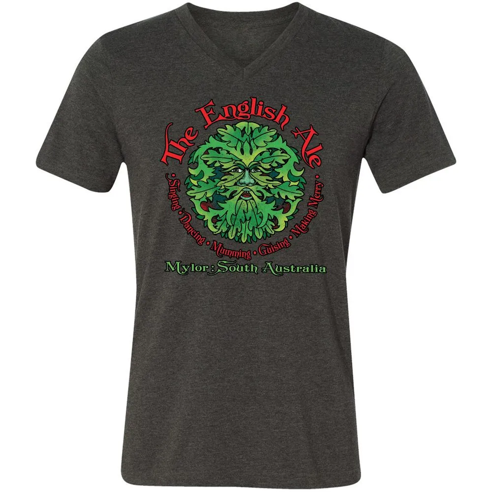 Unisex V-Neck T-Shirt - JDJB7E7Q - Dark Grey Heather - 8