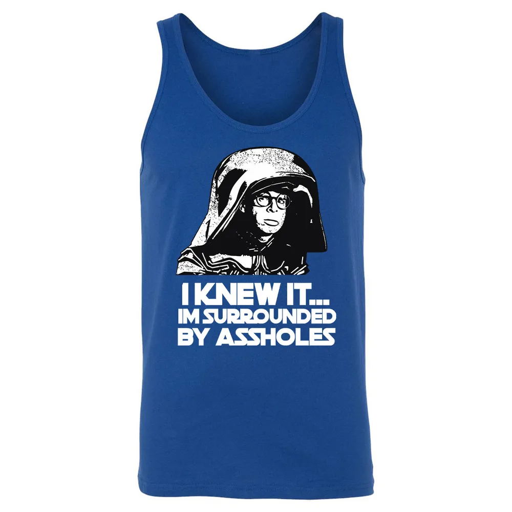 Surrounded By Assholes Unisex Jersey Tank - 5