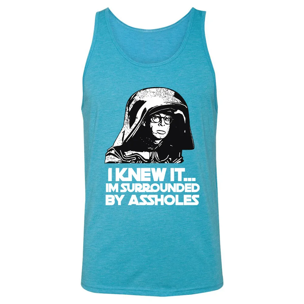 Surrounded By Assholes Unisex Jersey Tank - 7