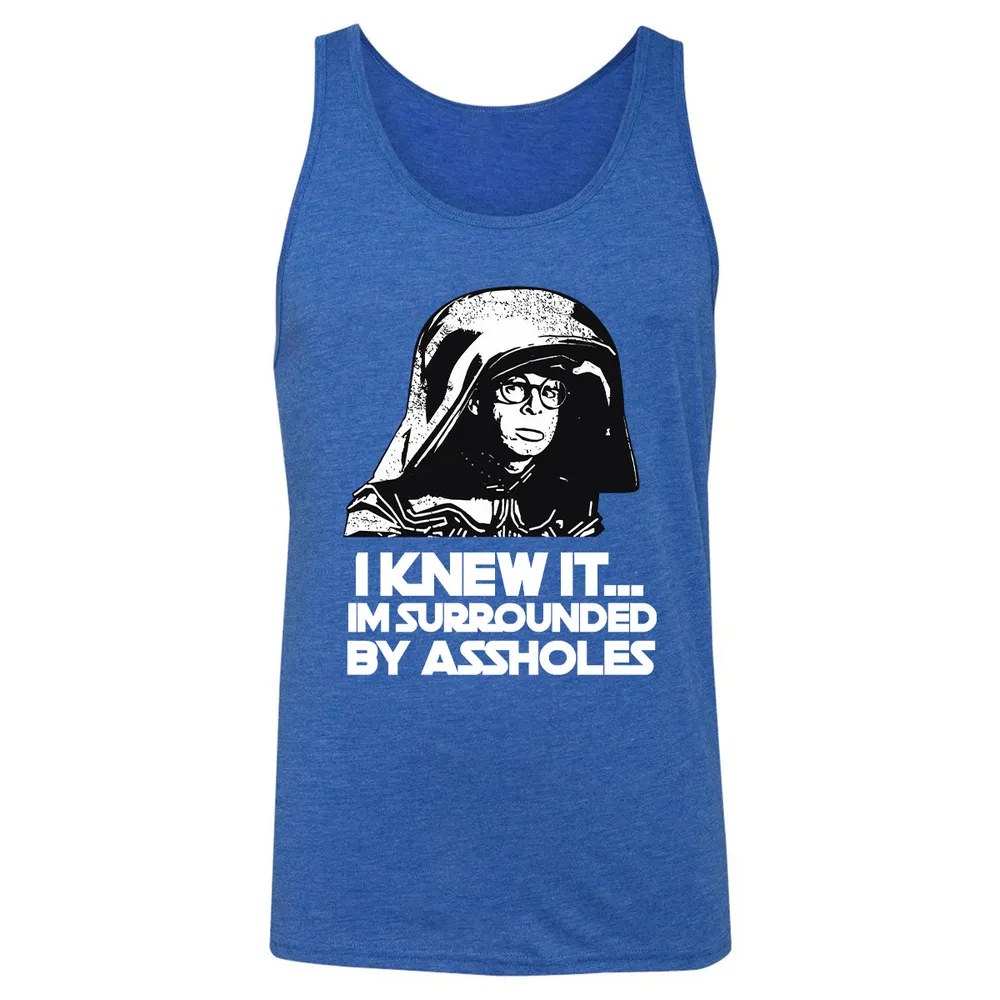 Surrounded By Assholes Unisex Jersey Tank - 4