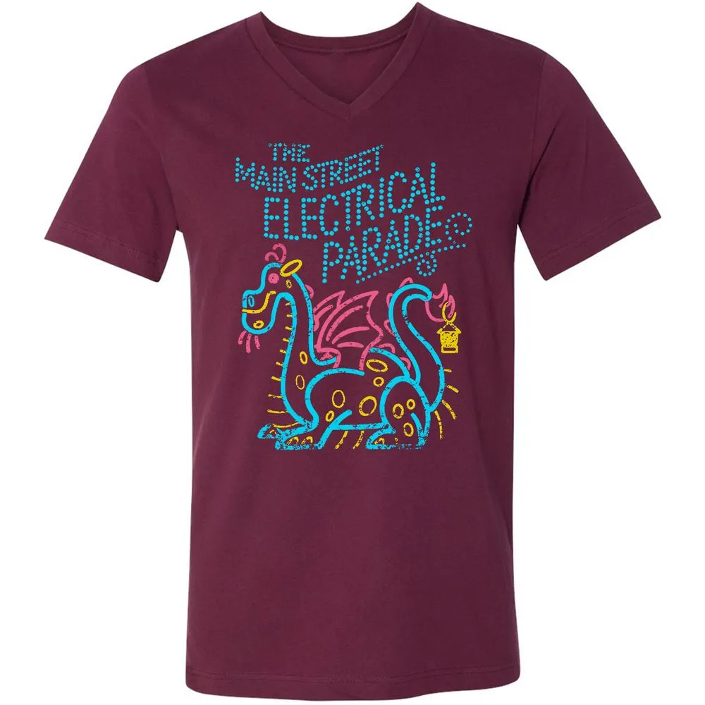 Unisex V-Neck T-Shirt - VZWEMK35 - Maroon - 6