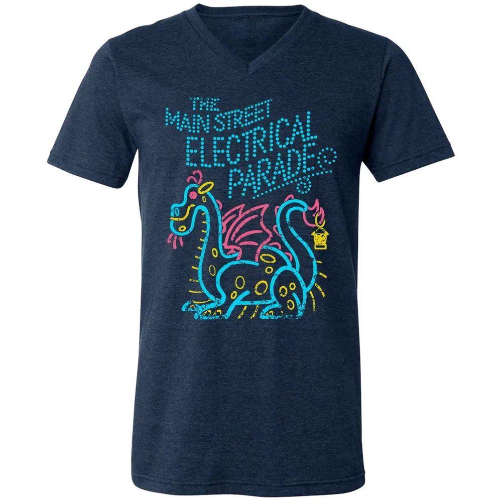 Unisex V-Neck T-Shirt - VZWEMK35 - Heather Navy - 15