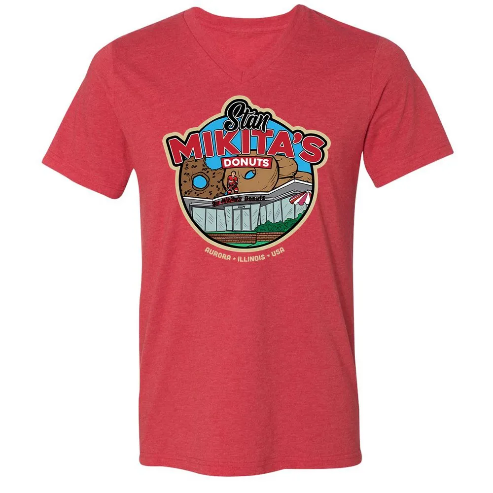 Unisex V-Neck T-Shirt - F7Z14CYV - Heather Red - 16