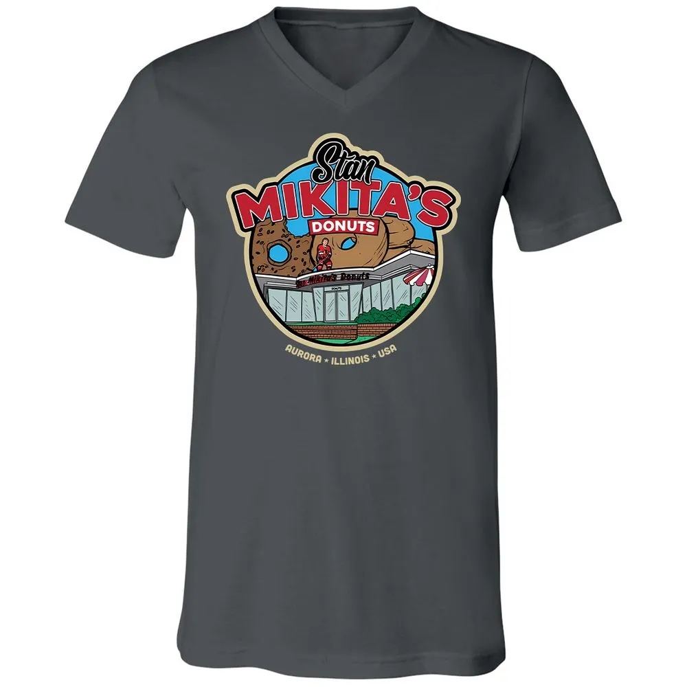 Unisex V-Neck T-Shirt - F7Z14CYV - Asphalt - 12