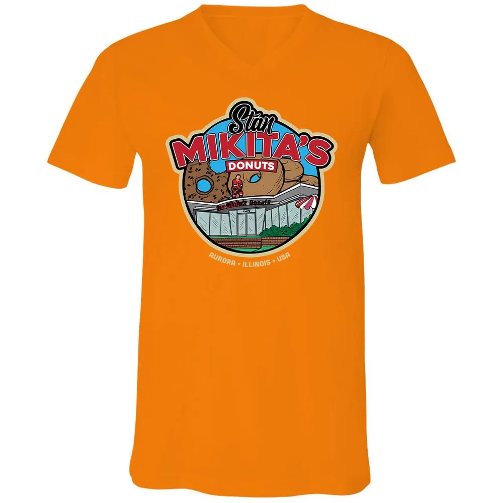 Unisex V-Neck T-Shirt - F7Z14CYV - Orange - 11