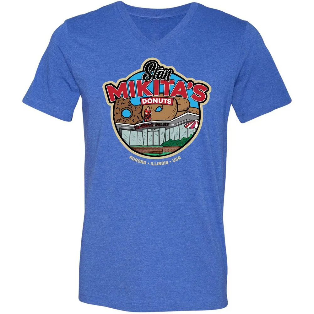 Unisex V-Neck T-Shirt - F7Z14CYV - Heather True Royal - 14