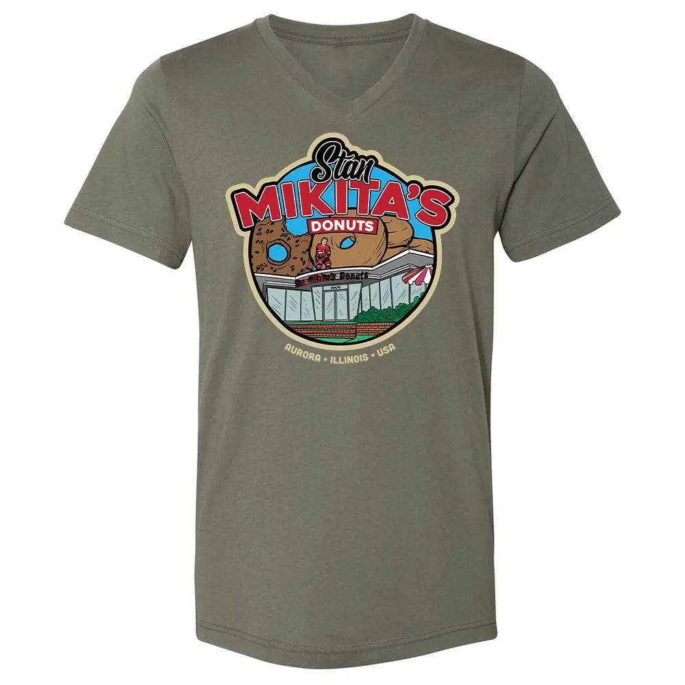Unisex V-Neck T-Shirt - F7Z14CYV - Military Green - 10