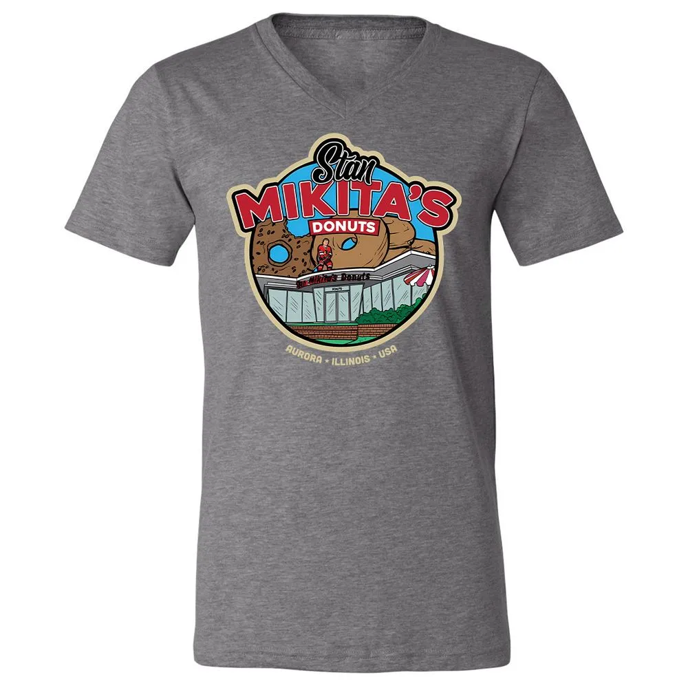 Unisex V-Neck T-Shirt - F7Z14CYV - Deep Heather - 13