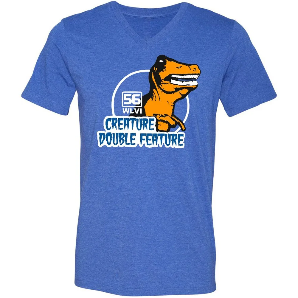 Unisex V-Neck T-Shirt - HKBUA54S - Heather True Royal - 14