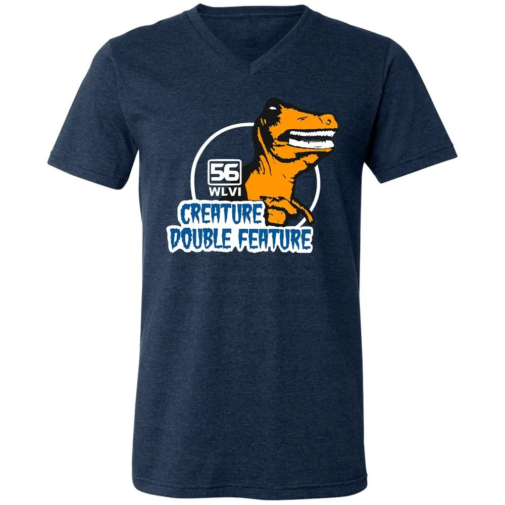 Unisex V-Neck T-Shirt - HKBUA54S - Heather Navy - 15