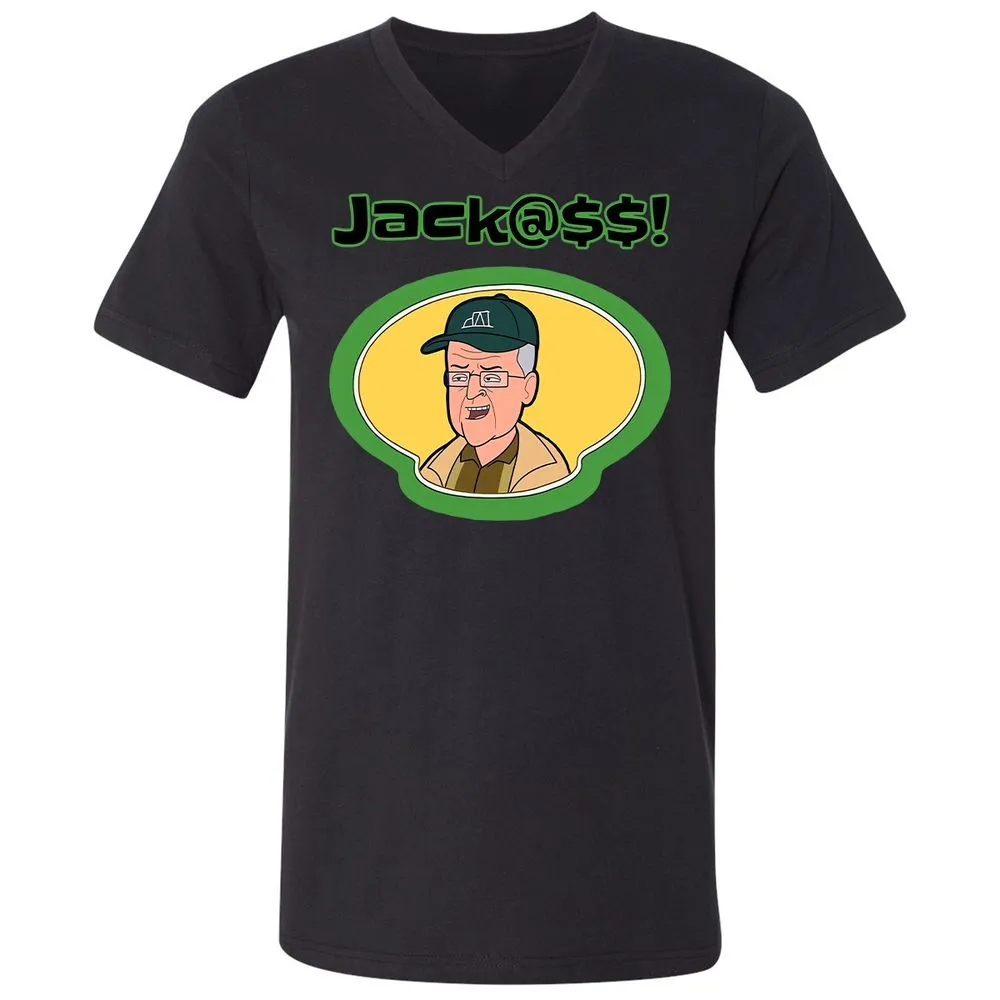 Unisex V-Neck T-Shirt - X6ARJA49 - Black - 16